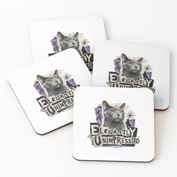 Item preview, Elegantly Unimpressed Gray Russian Blue Cat designed and sold by AntiqueImages.