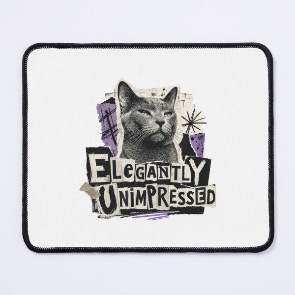 Item preview, Elegantly Unimpressed Gray Russian Blue Cat designed and sold by AntiqueImages.