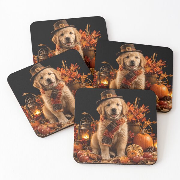 Item preview, Thanksgiving Golden Retriever Harvest Puppy designed and sold by ASWIN STUDIO.