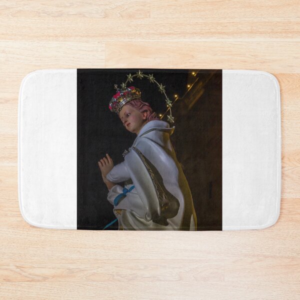 Item preview, Statue Of The Virgin Mary With Crown And Halo Of Stars, Praying Madonna In White Robe designed and sold by Nmallia.