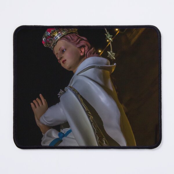 Item preview, Statue Of The Virgin Mary With Crown And Halo Of Stars, Praying Madonna In White Robe designed and sold by Nmallia.