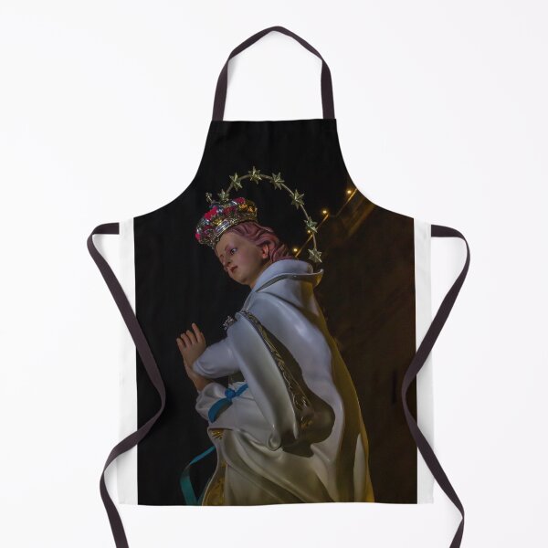 Item preview, Statue Of The Virgin Mary With Crown And Halo Of Stars, Praying Madonna In White Robe designed and sold by Nmallia.