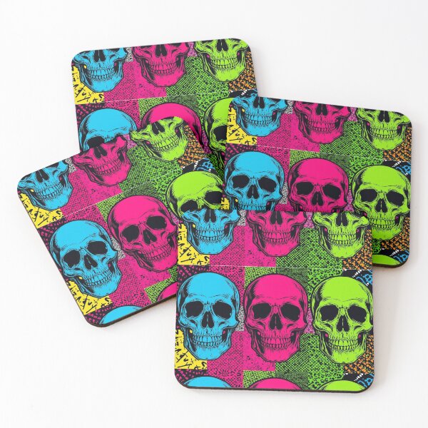 Item preview, Spooky Skulls and Skeletons Cute Gothic Pattern Sticker designed and sold by rosamgl.