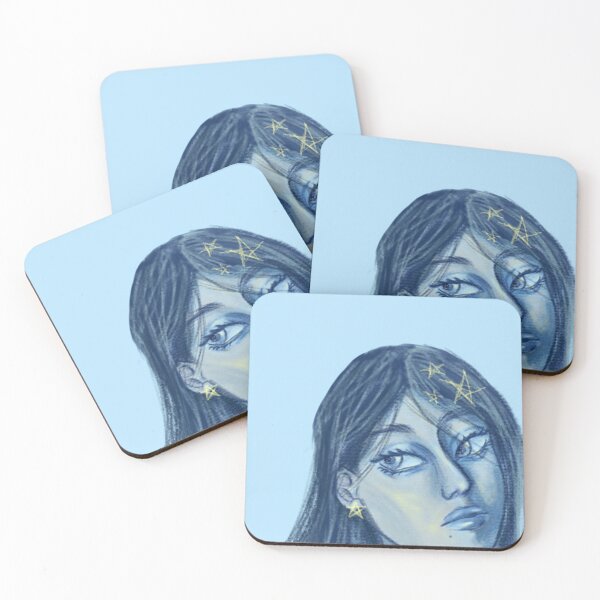 Item preview, Blue Mood Aesthetic Girl Portrait designed and sold by Divascorner.