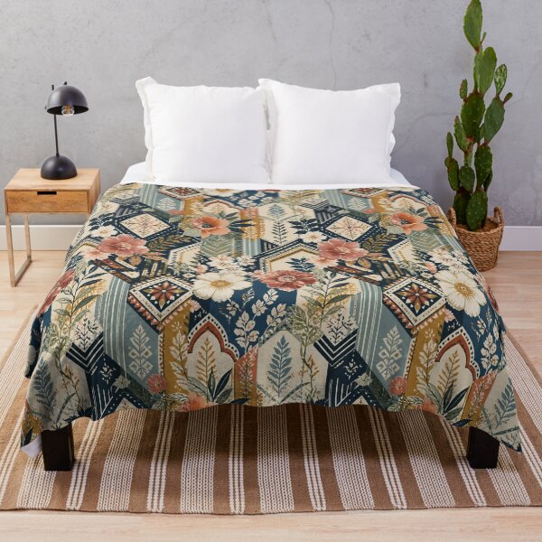 Item preview, Vintage Floral Geometric Pattern | Boho Botanical Decorative Design designed and sold by My Gluten Free Life UK.