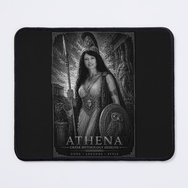 Item preview, ATHENA Black & White Edition – Greek Mythology Poster designed and sold by Ancient-Era.