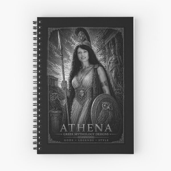 Item preview, ATHENA Black & White Edition – Greek Mythology Poster designed and sold by Ancient-Era.