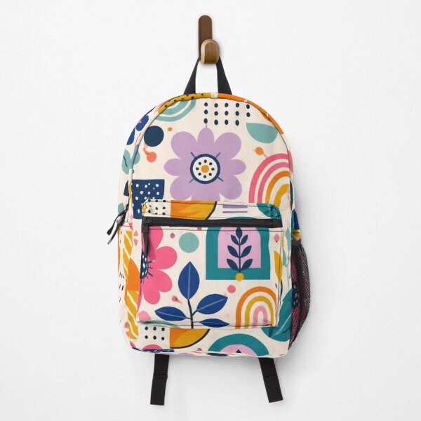 Item preview, Scandinavian Floral Rainbow Pattern | Colourful Mid Century Botanical Design designed and sold by My Gluten Free Life UK.