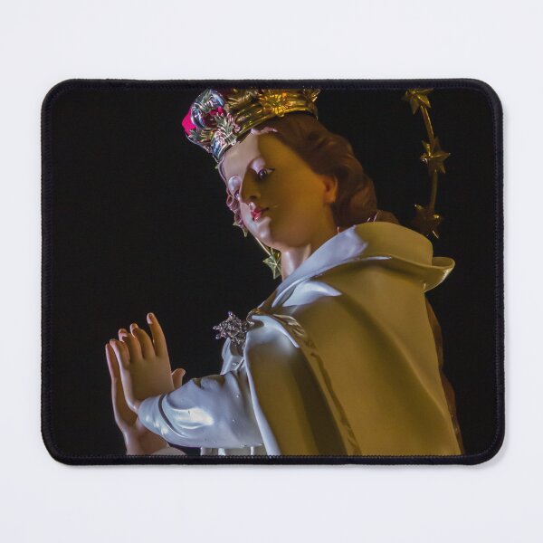 Item preview, Statue Of The Virgin Mary With Crown And Halo Of Stars, Praying Madonna In White Robe designed and sold by Nmallia.