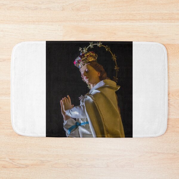 Item preview, Statue Of The Virgin Mary With Crown And Halo Of Stars, Praying Madonna In White Robe designed and sold by Nmallia.