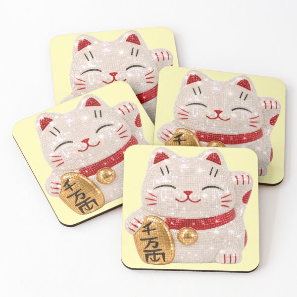 Item preview, Disco Lucky Cat designed and sold by Eleanor Reyelt Art.