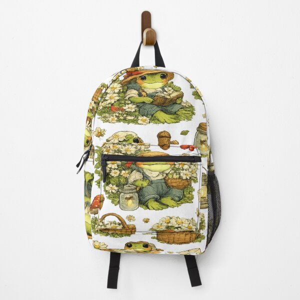 Item preview, Cute Cottagecore Frog Seamless Pattern | Whimsical Forest Frogs, Mushrooms & Wildflowers designed and sold by AvalonTshirts.