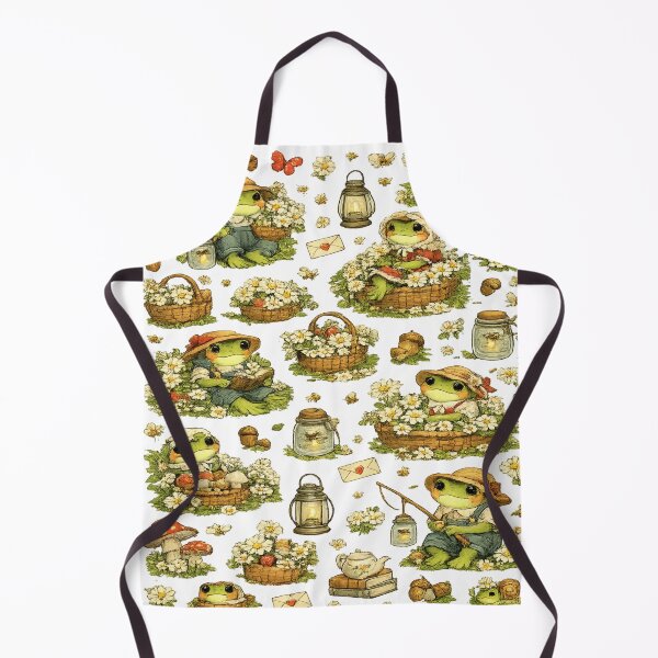 Item preview, Cute Cottagecore Frog Seamless Pattern | Whimsical Forest Frogs, Mushrooms & Wildflowers designed and sold by AvalonTshirts.