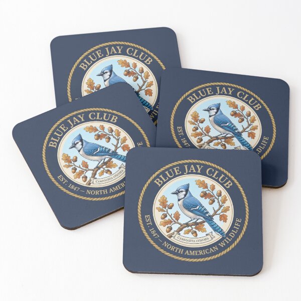 Item preview, Blue Jay Club Vintage Badge North American Bird designed and sold by CalmCapy Co.
