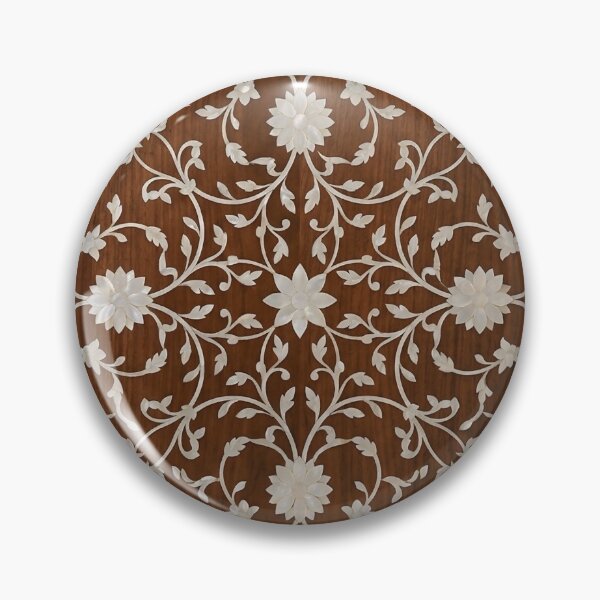 Item preview, Arabic Traditional Floral Wood Inlay Pattern - Mother of Pearl Art designed and sold by Fattosh.