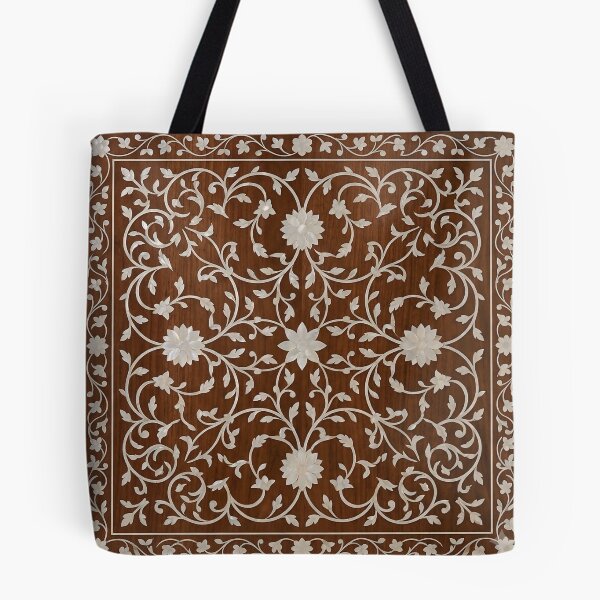 Item preview, Arabic Traditional Floral Wood Inlay Pattern - Mother of Pearl Art designed and sold by Fattosh.
