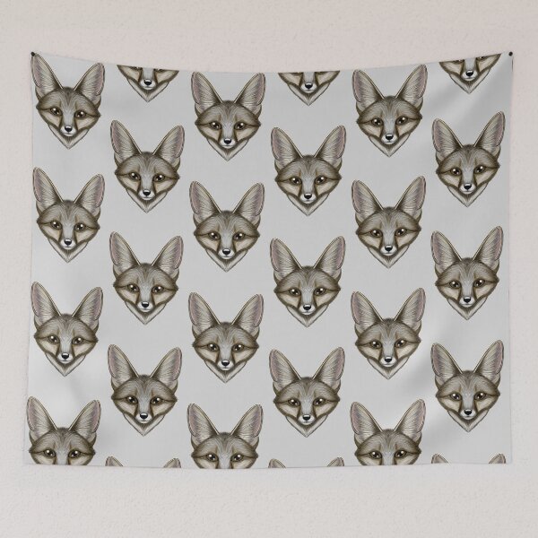 Item preview, Bengal Fox Face - Indian Wildlife Animal Illustration designed and sold by URSM.