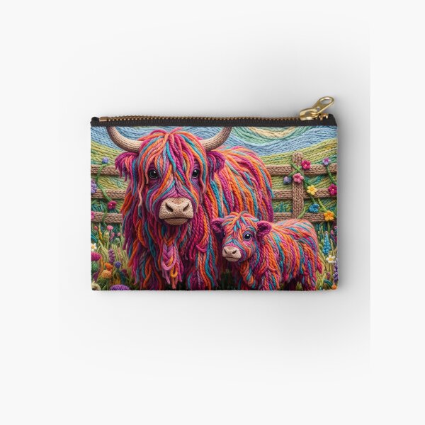 Item preview, Domestic Yak Mom and Yarn Calf in Their Pasture designed and sold by Tridentulus.