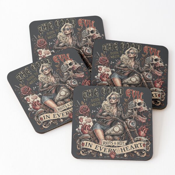 Item preview, Gothic Evil Biker Woman Heart designed and sold by Voodoo Store Paranormal Collections.