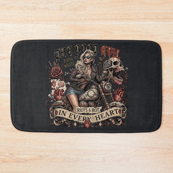 Item preview, Gothic Evil Biker Woman Heart designed and sold by Voodoo Store Paranormal Collections.