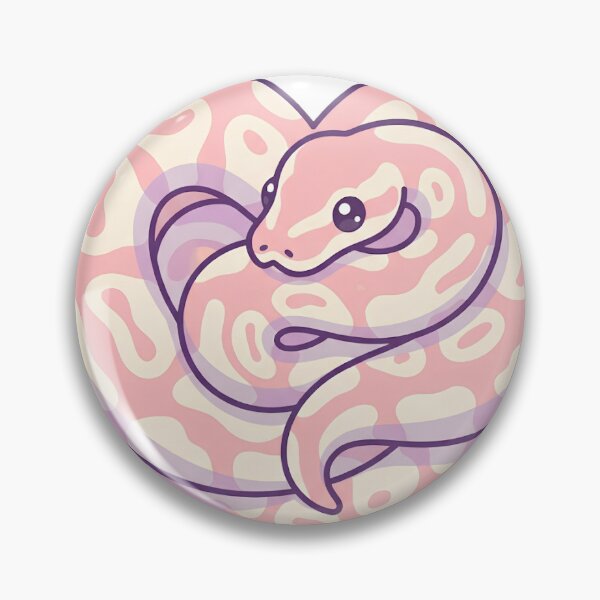 Item preview, Kawaii Ball Python in a Pink Heart – Pastel Snake Lover Art designed and sold by Dewer Shop.