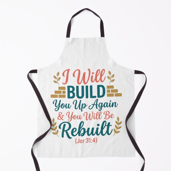 Item preview, I Will Build You Up Again & You Will Be Rebuilt - Jeremiah 31:4 Faith Graphic designed and sold by Faithloveshop.
