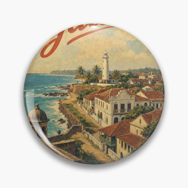Item preview, Galle Sri Lanka Travel Souvenir - Retro Illustration designed and sold by VisualArtsOasis.