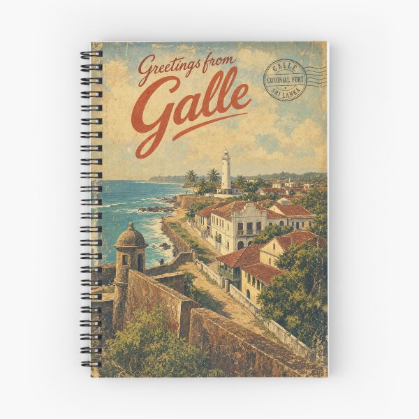 Item preview, Galle Sri Lanka Travel Souvenir - Retro Illustration designed and sold by VisualArtsOasis.