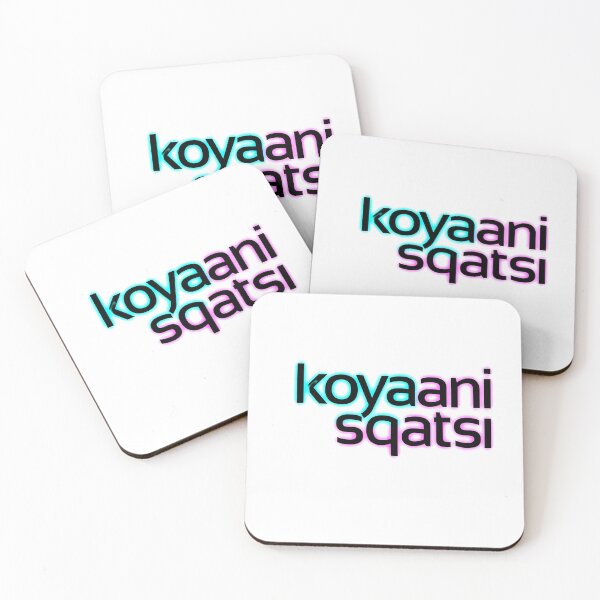 Item preview, Koyaanisqatsi Neon Typography Aesthetic Sticker designed and sold by ExploreAura Studio.