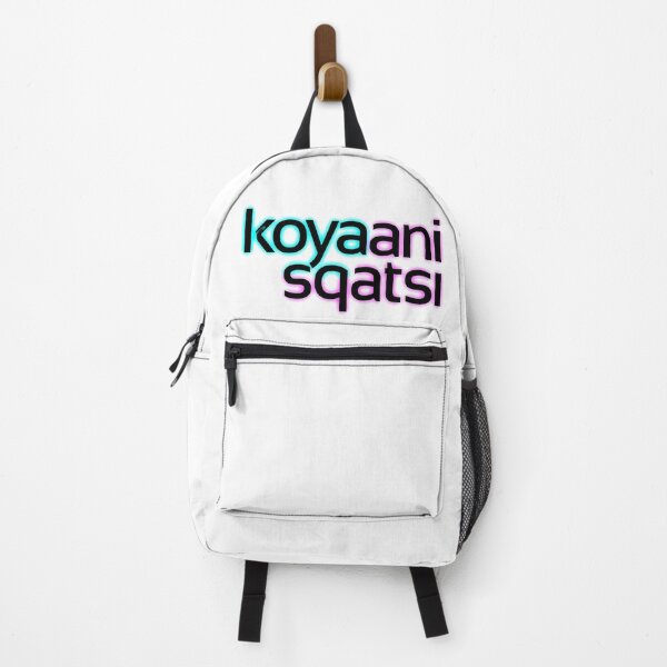 Item preview, Koyaanisqatsi Neon Typography Aesthetic Sticker designed and sold by ExploreAura Studio.