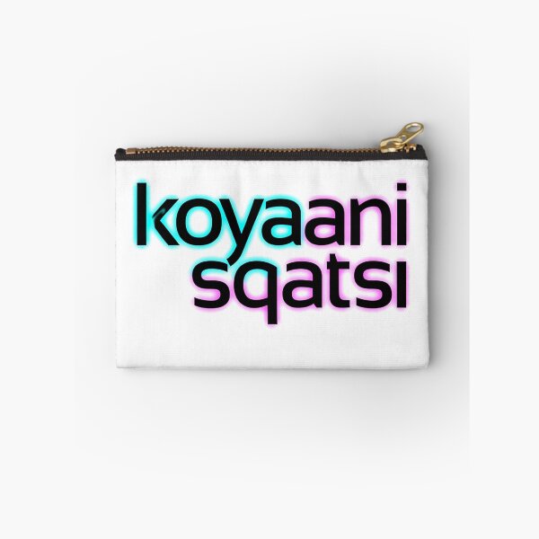 Item preview, Koyaanisqatsi Neon Typography Aesthetic Sticker designed and sold by ExploreAura Studio.