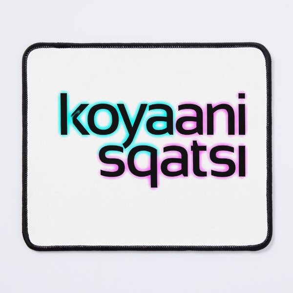 Item preview, Koyaanisqatsi Neon Typography Aesthetic Sticker designed and sold by ExploreAura Studio.