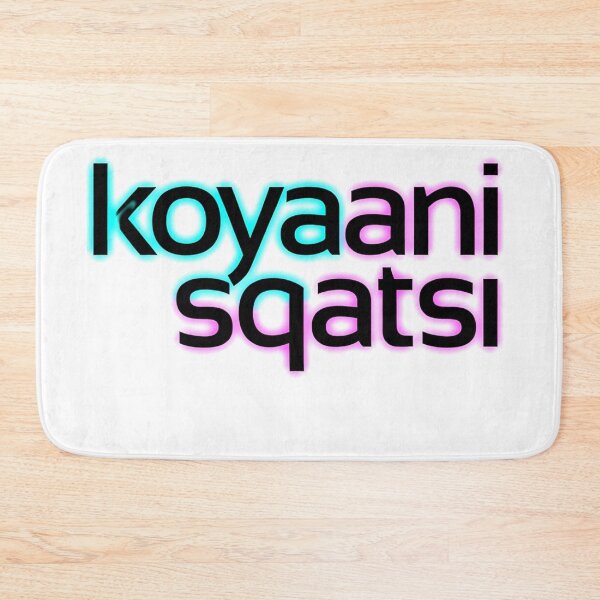 Item preview, Koyaanisqatsi Neon Typography Aesthetic Sticker designed and sold by ExploreAura Studio.