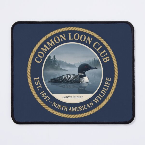 Item preview, Common Loon Club Vintage Badge North American Wildlife designed and sold by CalmCapy Co.