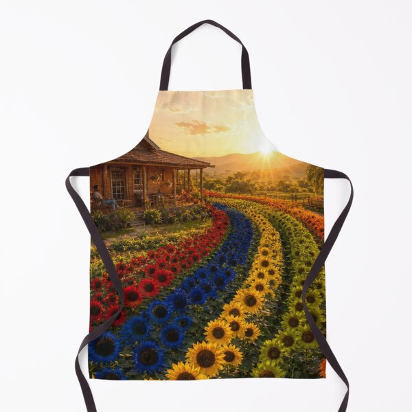 Item preview, Rainbow Sunflower Garden at Sunrise designed and sold by Aniekan Ekong.