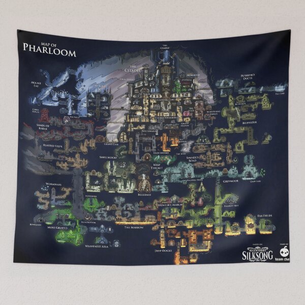 Item preview, [HD] Hollow Knight Silksong Map designed and sold by DeviantMerch.