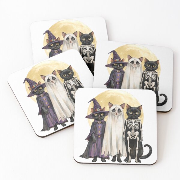 Item preview, Cute Halloween Cats Costume Watercolor Trio designed and sold by Oddifys.