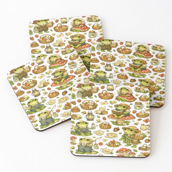 Item preview, Cute Cottagecore Frog Seamless Pattern | Whimsical Forest Frogs, Mushrooms & Wildflowers designed and sold by AvalonTshirts.