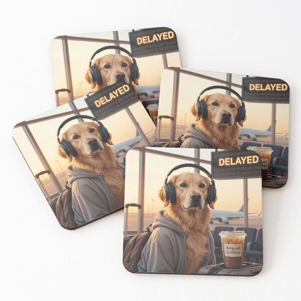 Item preview, Funny Dog Meme - Golden Retriever Airport Travel Coffee designed and sold by conggamenhatvip.