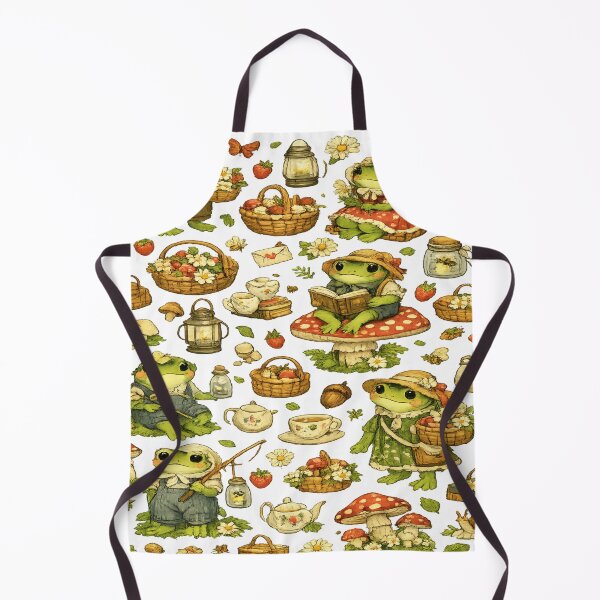 Item preview, Cute Cottagecore Frog Seamless Pattern | Whimsical Forest Frogs, Mushrooms & Wildflowers designed and sold by AvalonTshirts.