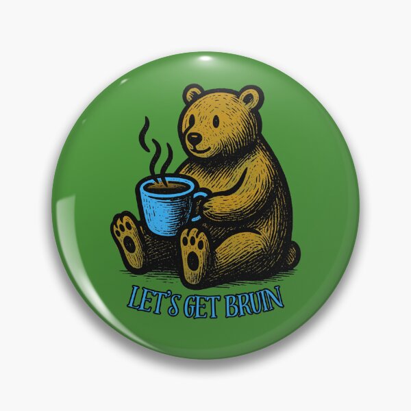 Item preview, Let's Get Bruin Cute Coffee Tea Cocoa Bear designed and sold by InkyCorvid.