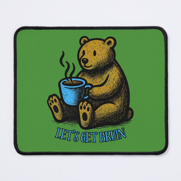 Item preview, Let's Get Bruin Cute Coffee Tea Cocoa Bear designed and sold by InkyCorvid.