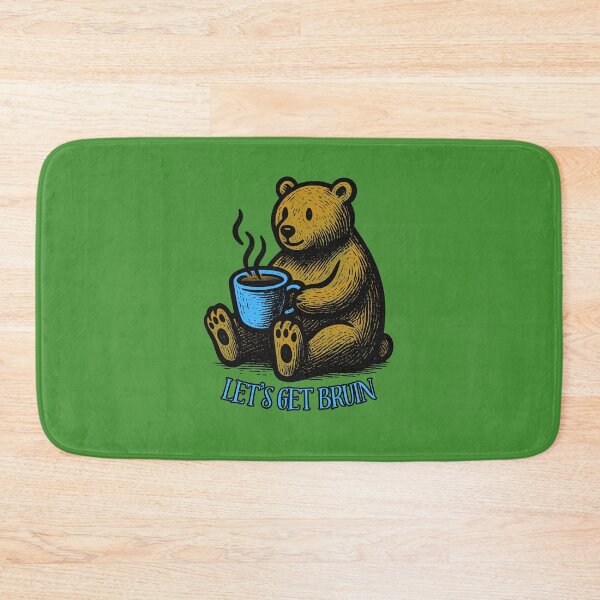 Item preview, Let's Get Bruin Cute Coffee Tea Cocoa Bear designed and sold by InkyCorvid.