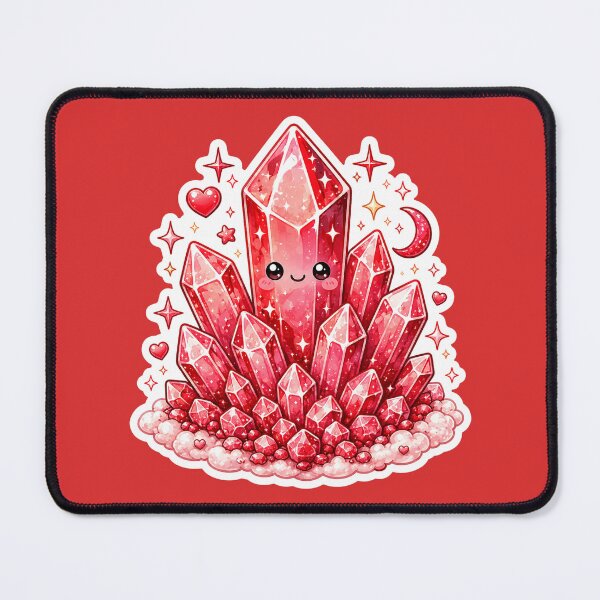 Item preview, Cute Kawaii Red Crystal Cluster Sticker designed and sold by Christiana-Art.