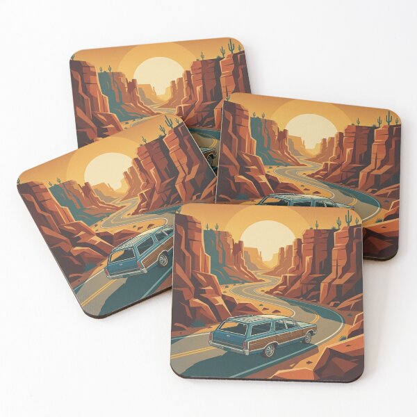 Item preview, Retro Station Wagon Desert Road Trip designed and sold by Dimensionality.