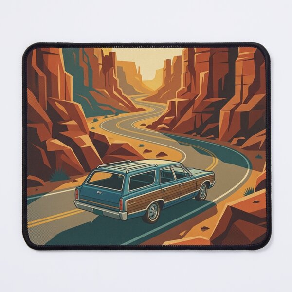 Item preview, Retro Station Wagon Desert Road Trip designed and sold by Dimensionality.