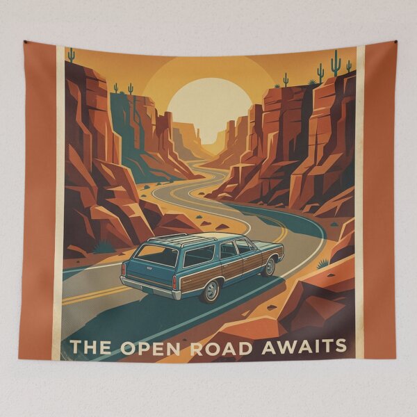 Item preview, Retro Station Wagon Desert Road Trip designed and sold by Dimensionality.