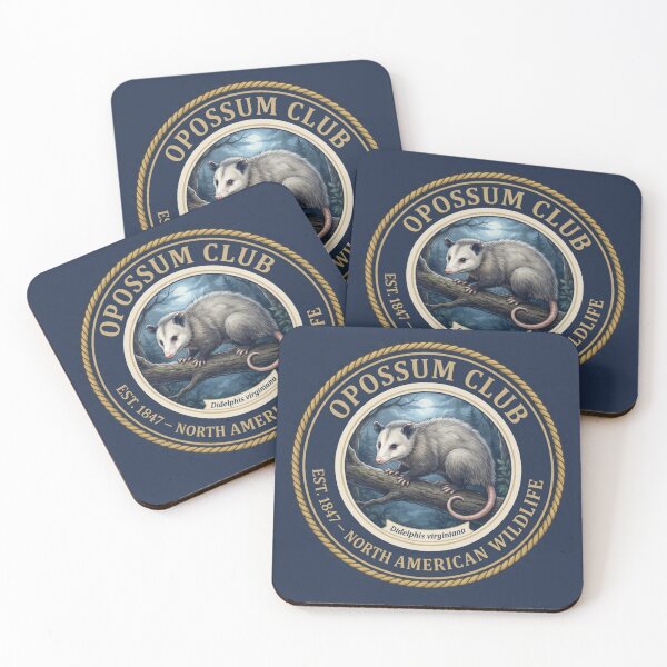 Item preview, Opossum Club Vintage Badge North American Wildlife designed and sold by CalmCapy Co.