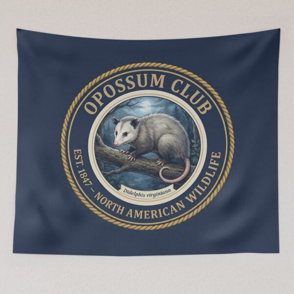 Artikelvorschau, Vintage-Abzeichen des Opossum Clubs, Nordamerikanische Tierwelt entworfen und verkauft von CalmCapy Co.