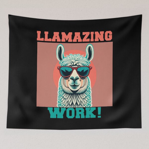 Item preview, Llamazing Work, funny llama with sunglasses designed and sold by aponwao.
